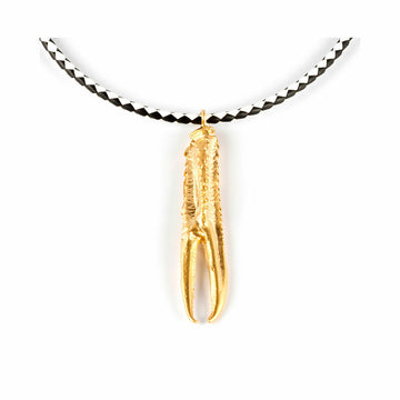 Collana Donna Shabama Tuent Luxe Ottone Bagno di flash oro Pelle 38 cm